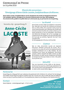 Communiqué de presse Anne-Cécile Lacoste