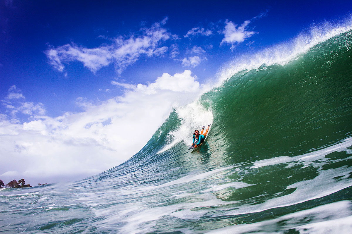 Anne-Cécile Lacoste en bodyboard